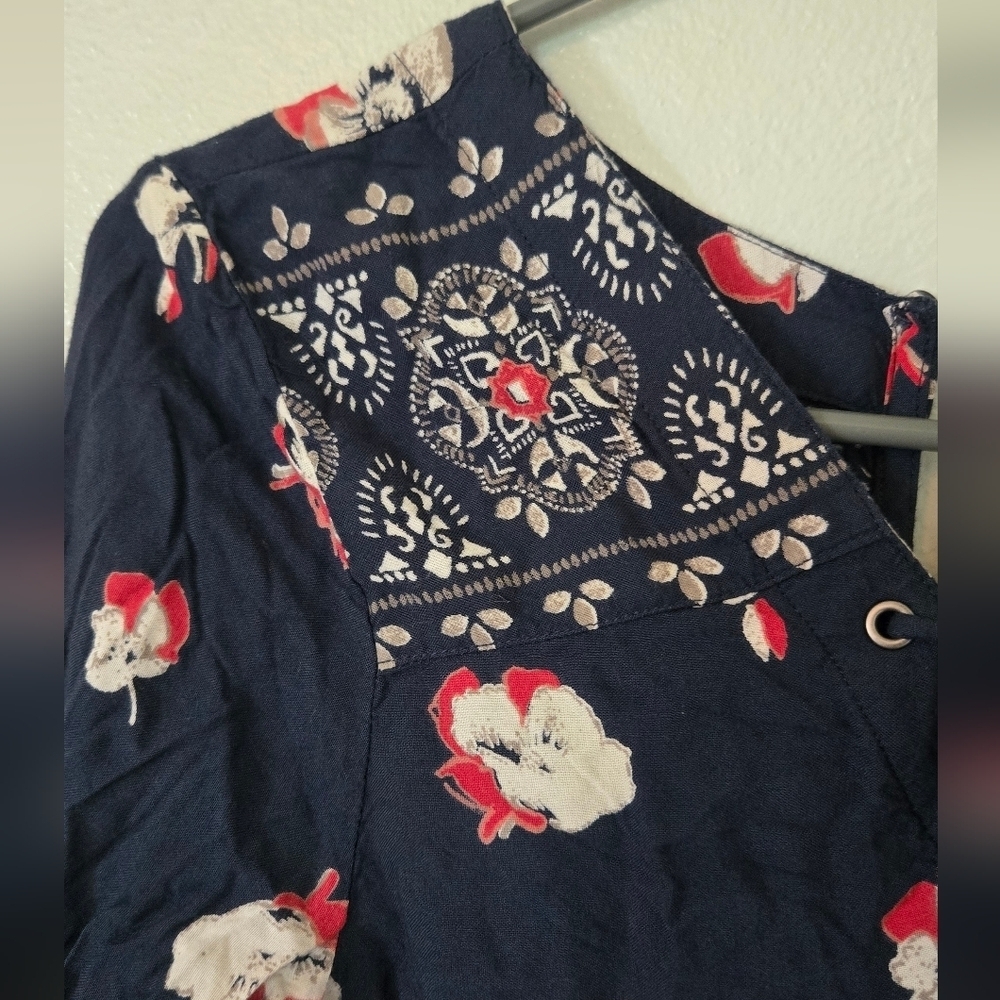 Abercrombie | Navy Long Sleeve Short Jumpsuit Size Small - Picture 7 of 10